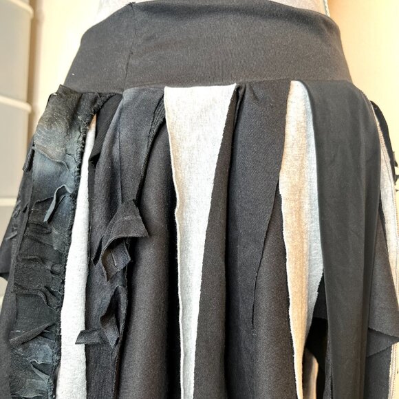 Gray Mummy Skirt Size Small Medium Fringe Top Cosplay Costume Tattered Torn Goth - Picture 14 of 15